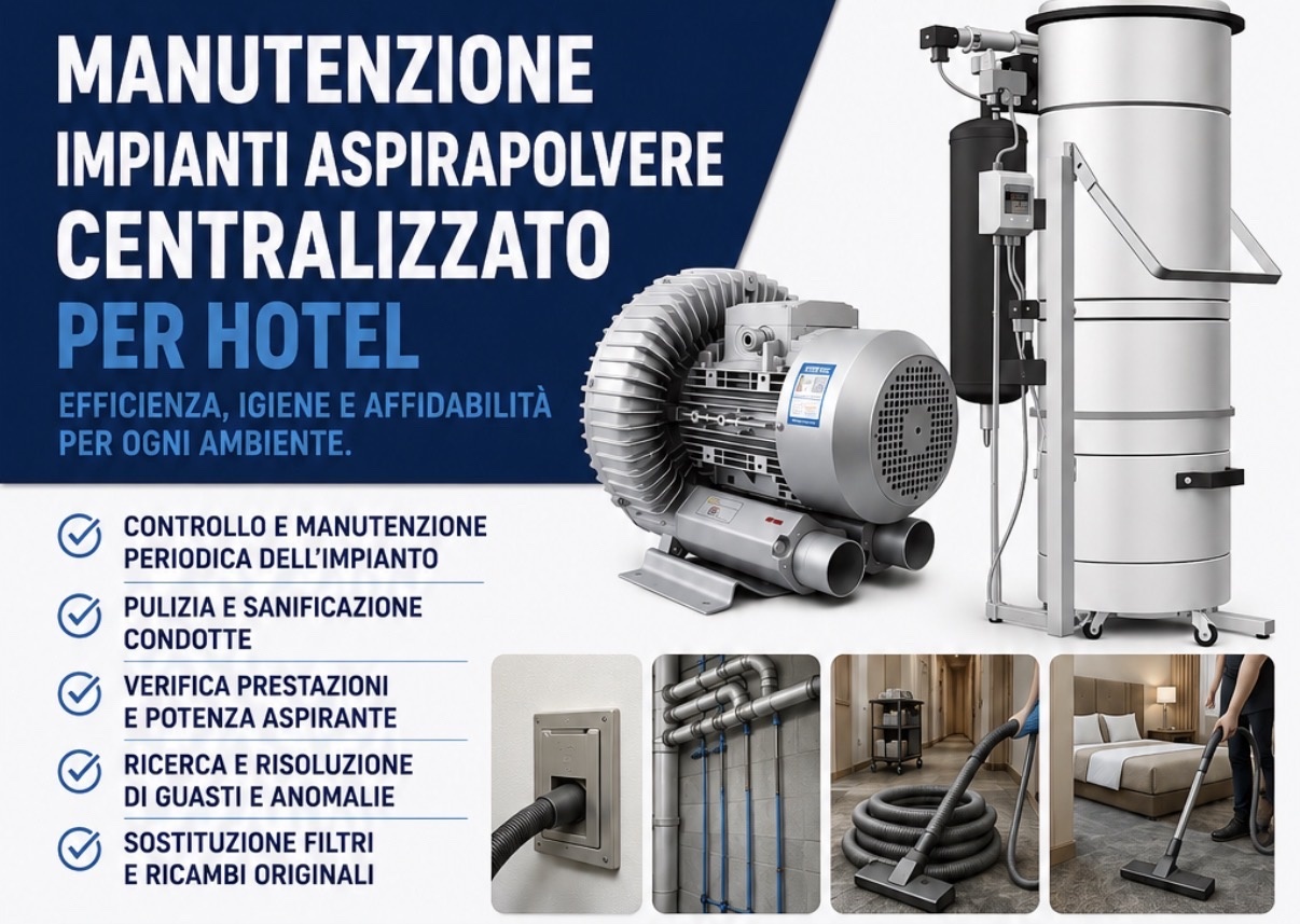 Manutenzione impianti aspirapolvere centralizzato